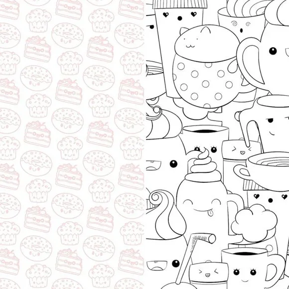 NEWCute Kawaii Coloring Coloring Book - Picture 5 of 6